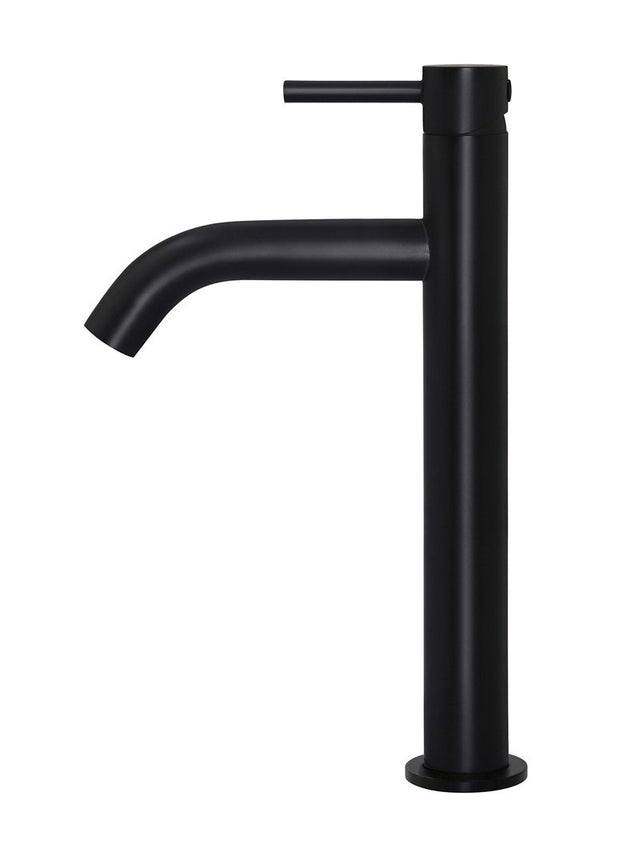 Piccola Tall Basin Mixer Tap with 130mm Spout - Matte Black (SKU: MB03XL.01) by Meir