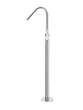 Round Freestanding Bath Spout and Hand Shower - Polished Chrome - MB09-C