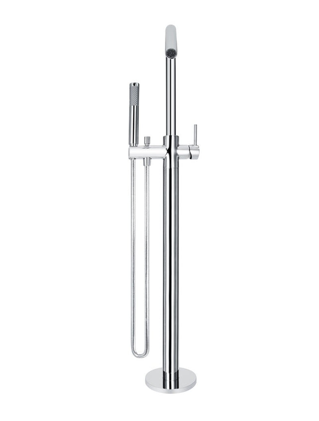 Round Freestanding Bath Spout and Hand Shower - Polished Chrome (SKU: MB09-C) by Meir