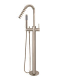 Round Freestanding Bath Spout and Hand Shower - Champagne - MB09-CH
