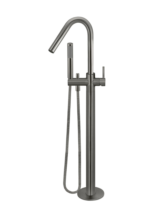 Round Freestanding Bath Spout and Hand Shower - Gun Metal (SKU: MB09-PVDGM) by Meir