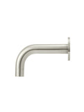 Round Curved Basin Spout 130mm - Brushed Nickel - MBS05-130-PVDBN