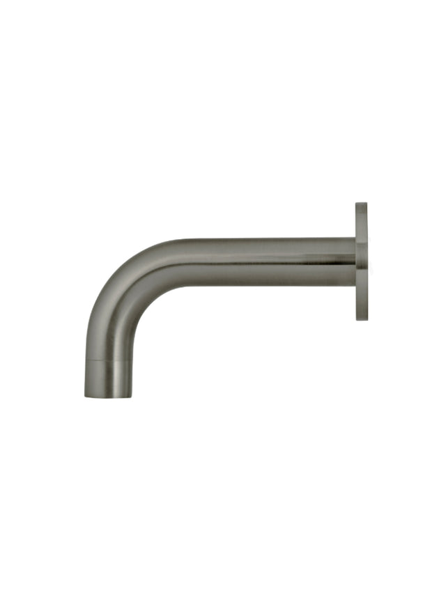 Round Curved Basin Spout 130mm - Gun Metal (SKU: MBS05-130-PVDGM) by Meir