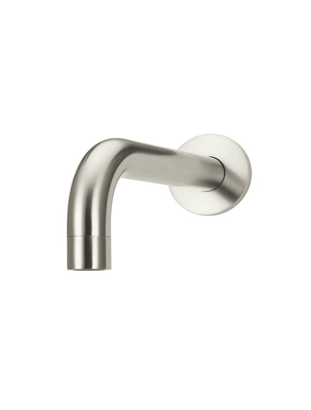 Round Curved Basin Wall Spout - Brushed Nickel (SKU: MBS05-PVDBN) by Meir