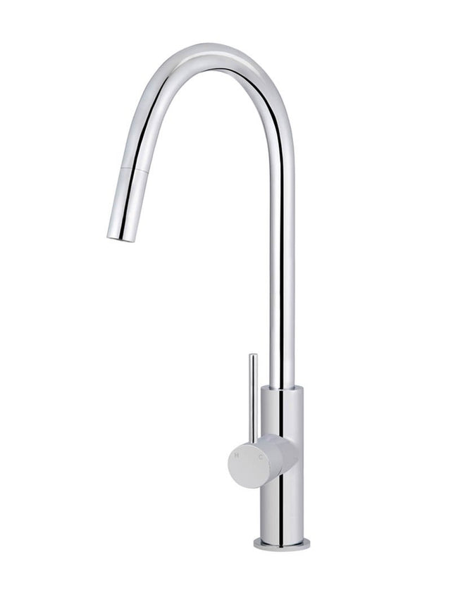 Round Piccola Pull Out Kitchen Mixer Tap - Polished Chrome (SKU: MK17-C) by Meir