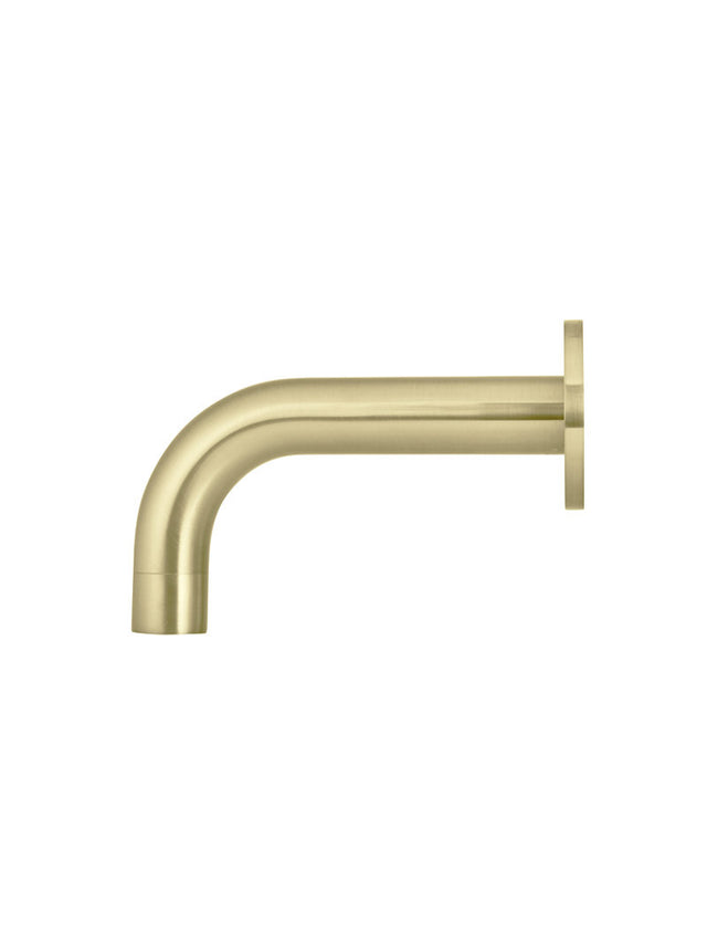 Round Curved Basin Spout 130mm - Tiger Bronze (SKU: MBS05-130-PVDBB) by Meir