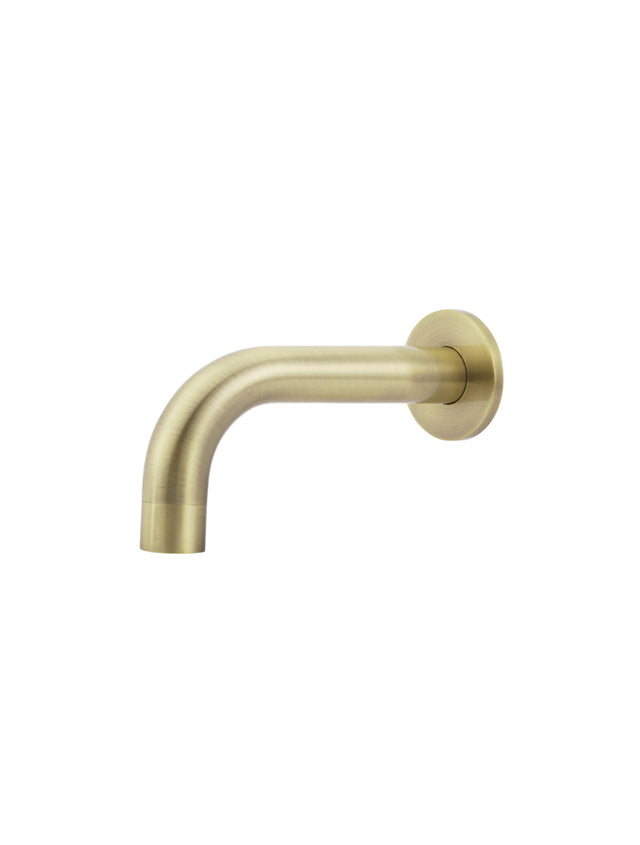 Round Curved Basin Spout 130mm - Tiger Bronze (SKU: MBS05-130-PVDBB) by Meir