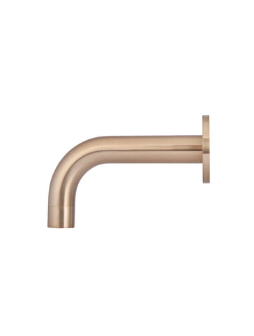 Round Curved Basin Spout 130mm - Champagne