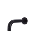 Round Curved Basin Spout 130mm - Matte Black - MBS05-130