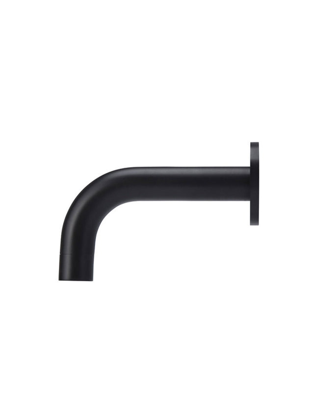 Round Curved Basin Spout 130mm - Matte Black (SKU: MBS05-130) by Meir