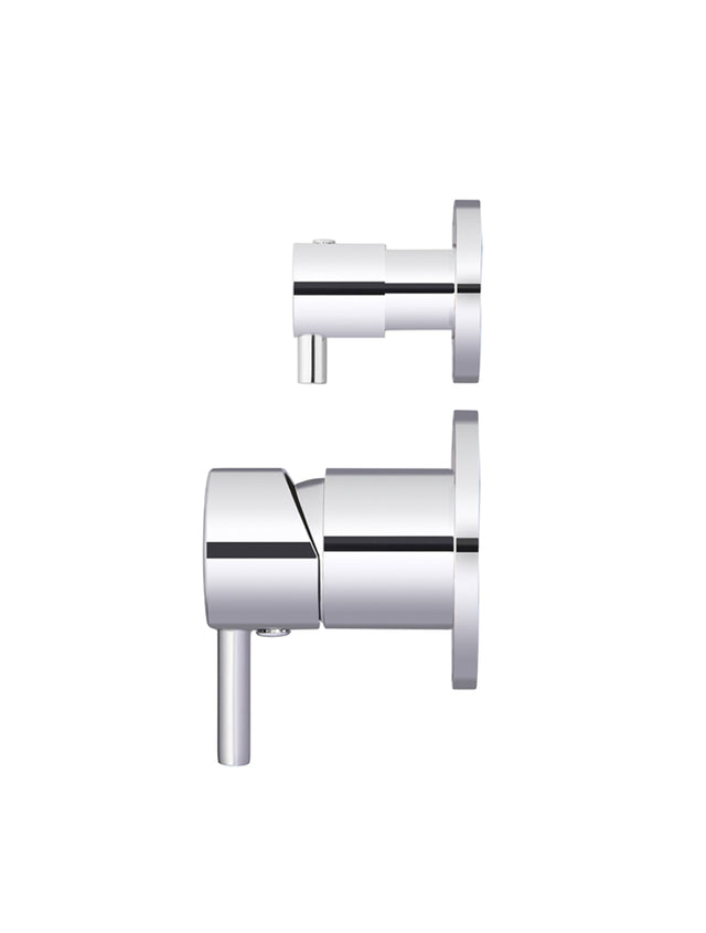 Round Finish Diverter Mixer - Polished Chrome (SKU: MW07TS-FIN-C) by Meir