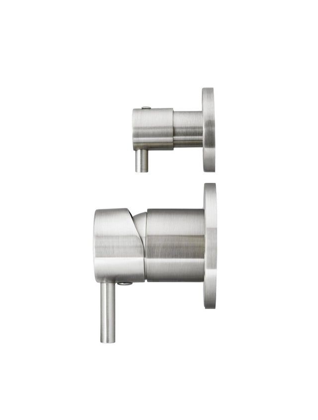 Round Finish Diverter Mixer - PVD Brushed Nickel (SKU: MW07TS-FIN-PVDBN) by Meir