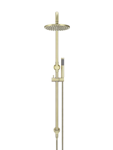 Round Combination Shower Rail, 200mm Rose, Single Function Hand Shower - Tiger Bronze
