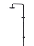 Round Combination Shower Rail, 200mm Rose, Single Function Hand Shower - Matte Black - MZ0704-R