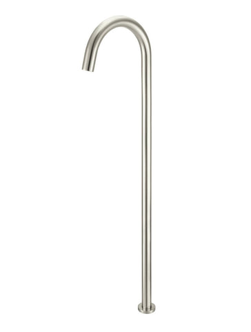 Round Freestanding Bath Spout - Brushed Nickel
