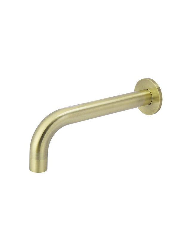 Round Curved Basin Wall Spout - Tiger Bronze (SKU: MBS05-PVDBB) by Meir