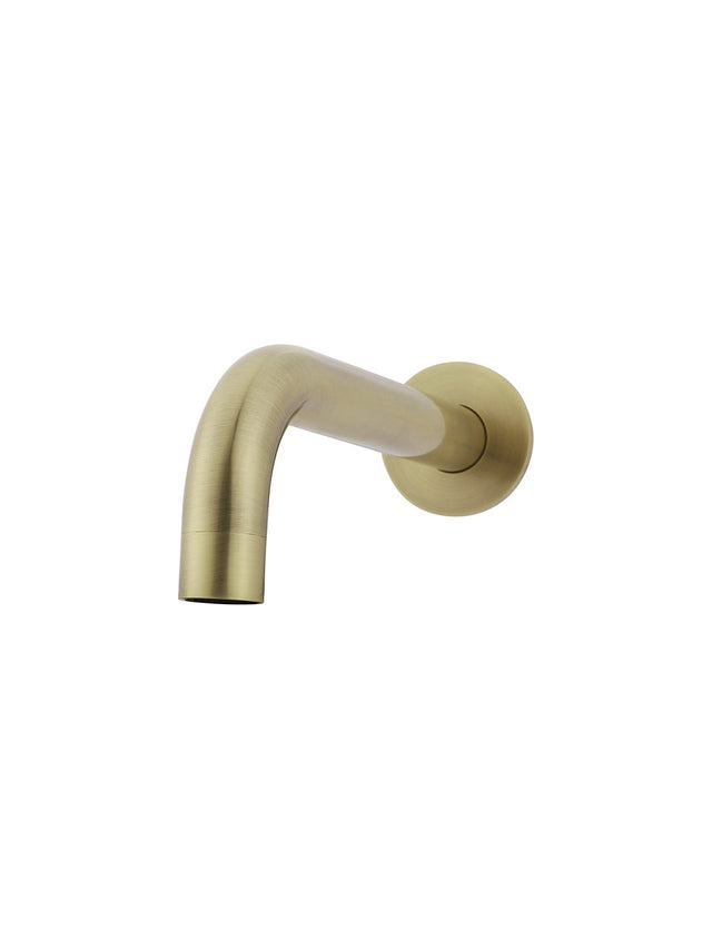 Round Curved Basin Wall Spout - Tiger Bronze (SKU: MBS05-PVDBB) by Meir