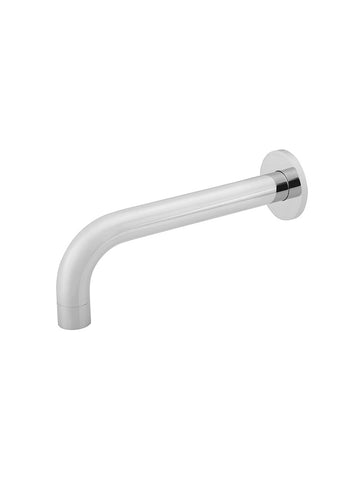 Round Curved Basin Wall Spout - Polished Chrome