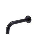 Round Curved Basin Wall Spout - Matte Black - MBS05