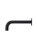 Round Curved Basin Wall Spout - Matte Black - MBS05