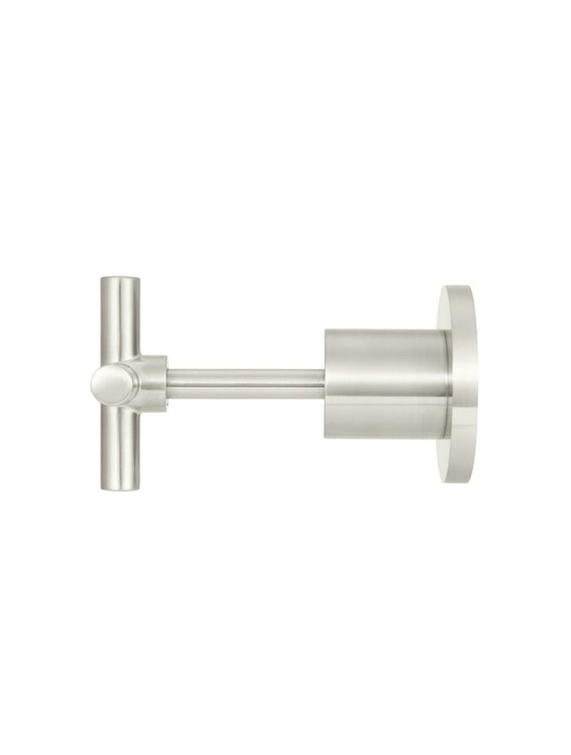 Round Cross Handle Jumper Valve Wall Tap Assemblies - PVD Brushed Nickel (SKU: MW08JL-PVDBN) by Meir