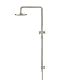 Round Combination Shower Rail, 200mm Rose, Single Function Hand Shower - Brushed Nickel - MZ0704-R-PVDBN