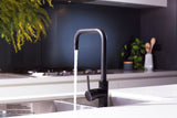 Round Kitchen Mixer Tap - Matte Black - MK02