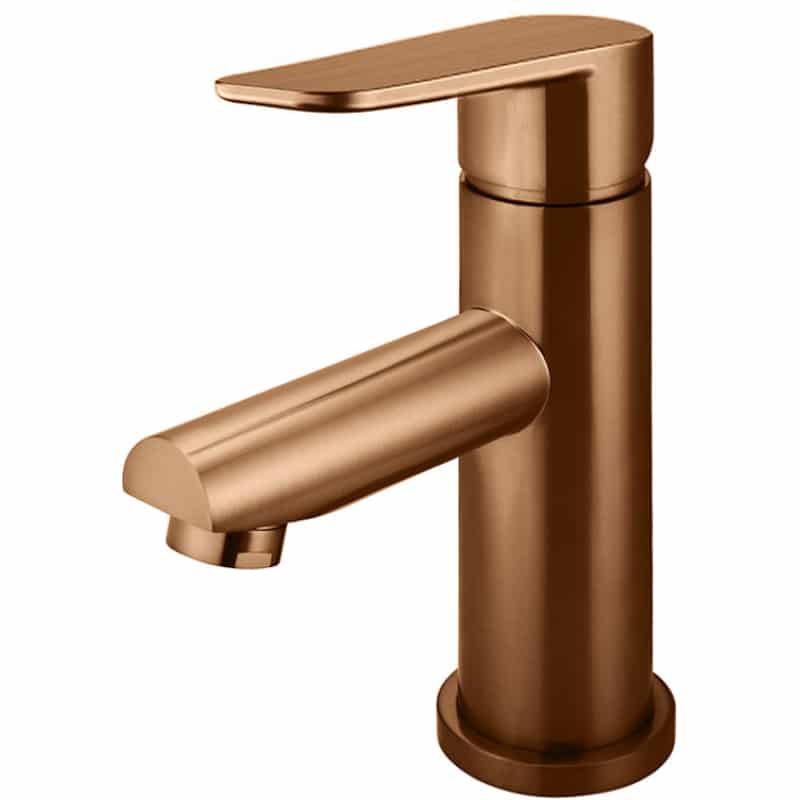 Round Paddle Basin Mixer - Lustre Bronze