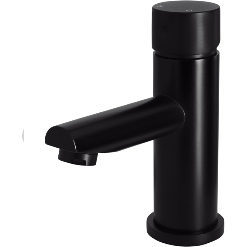 Round Pinless Basin Mixer - Matte Black