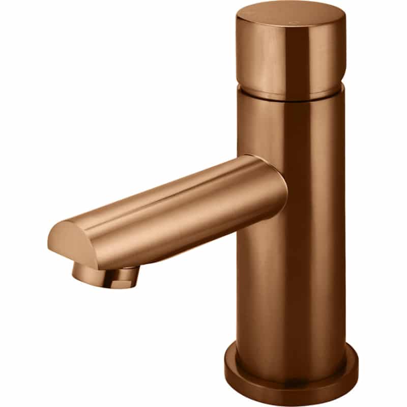 Round Pinless Basin Mixer - Lustre Bronze