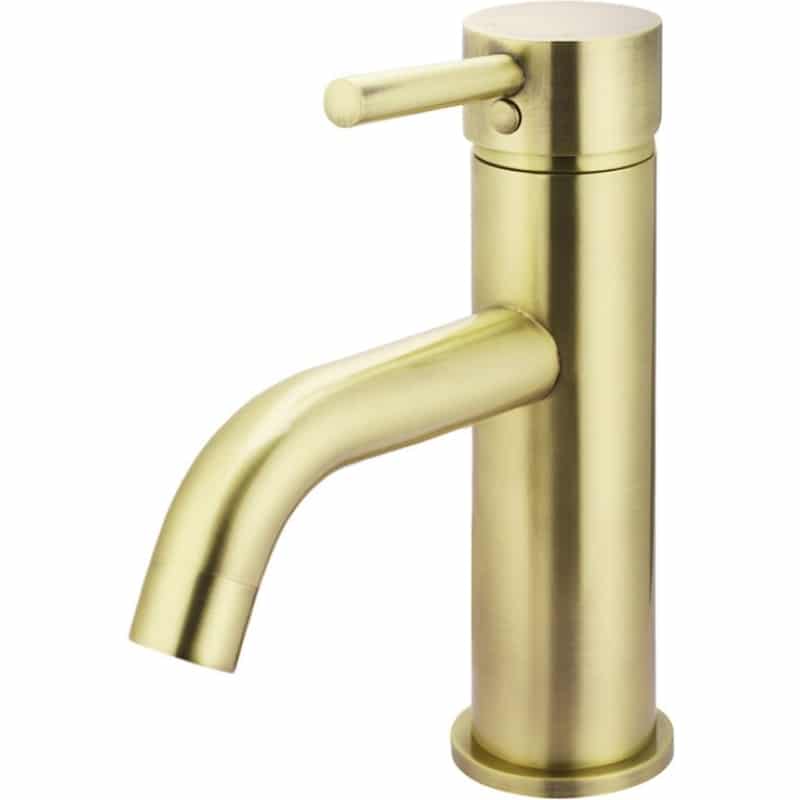 Round Basin Mixer Curved - Tiger Bronze