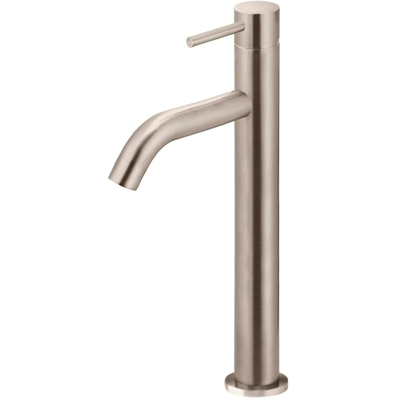 Piccola Tall Basin Mixer Tap with 130mm Spout - Champagne