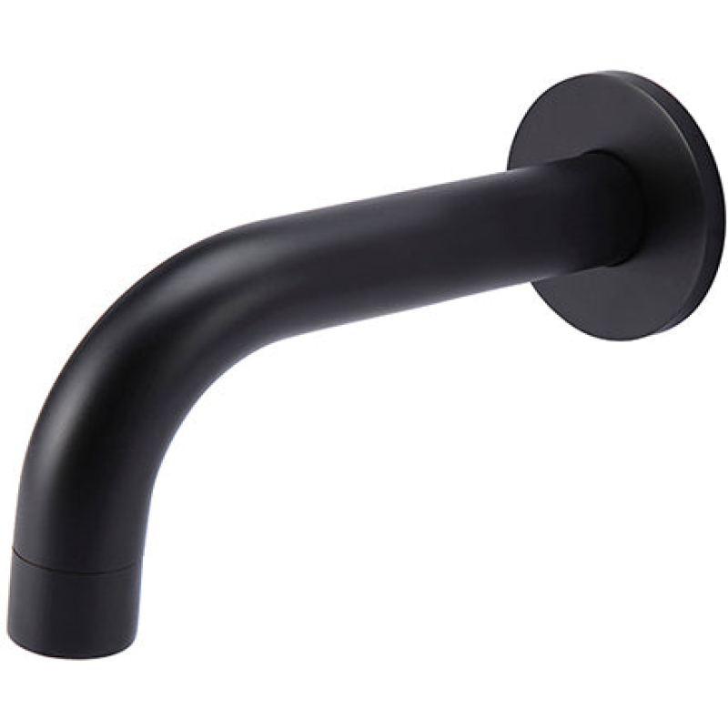 Round Curved Basin Spout 130 mm - Matte Black
