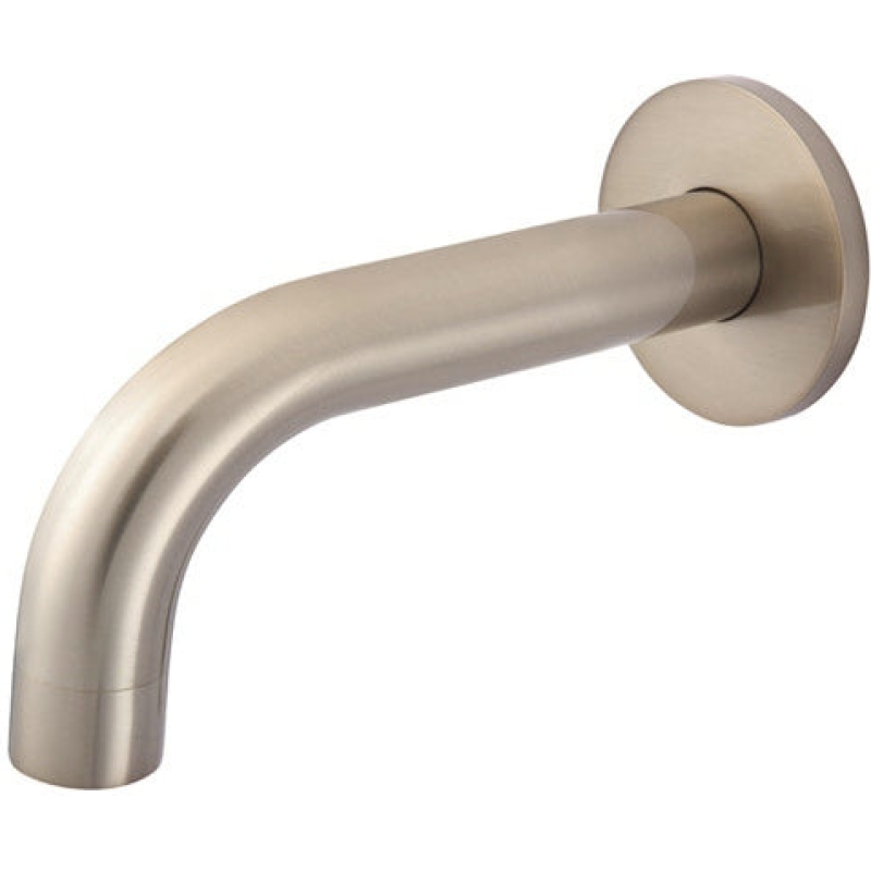 Round Curved Basin Spout 130 mm - Champagne
