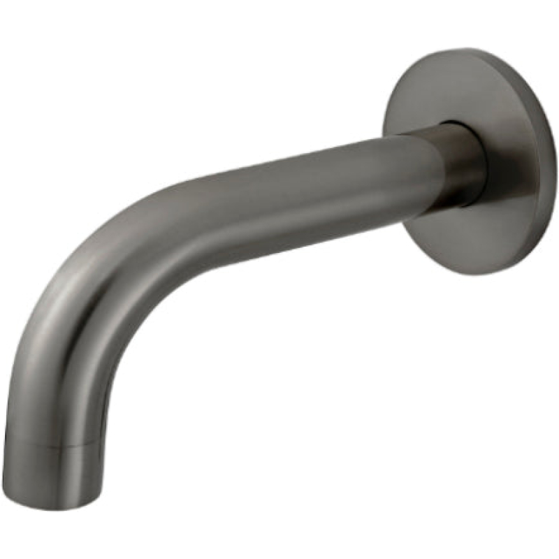 Round Curved Basin Spout 130 mm - Gun Metal