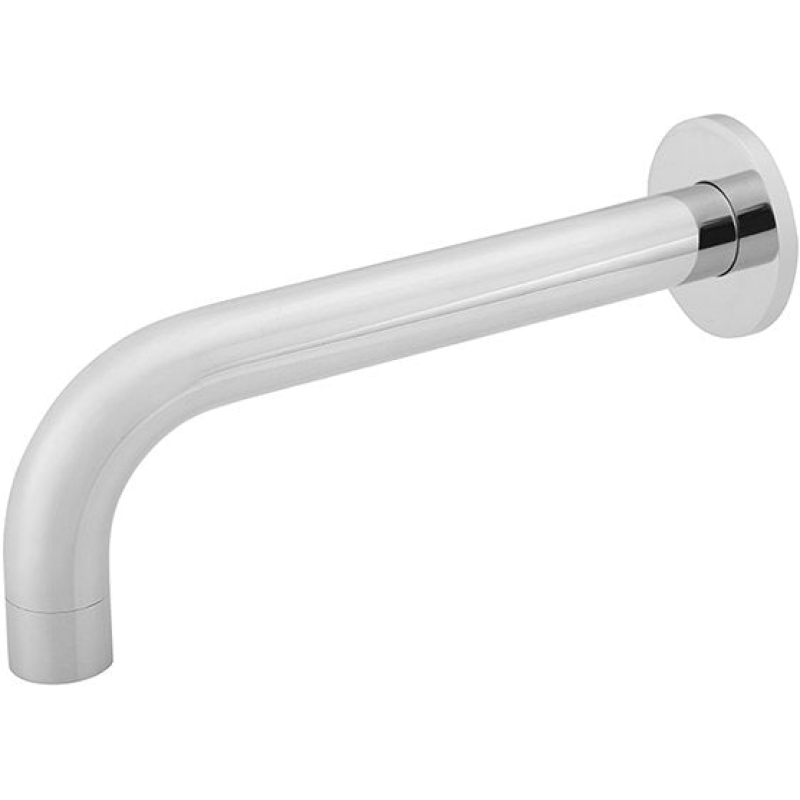 Round Curved Basin Wall Spout - Chrome