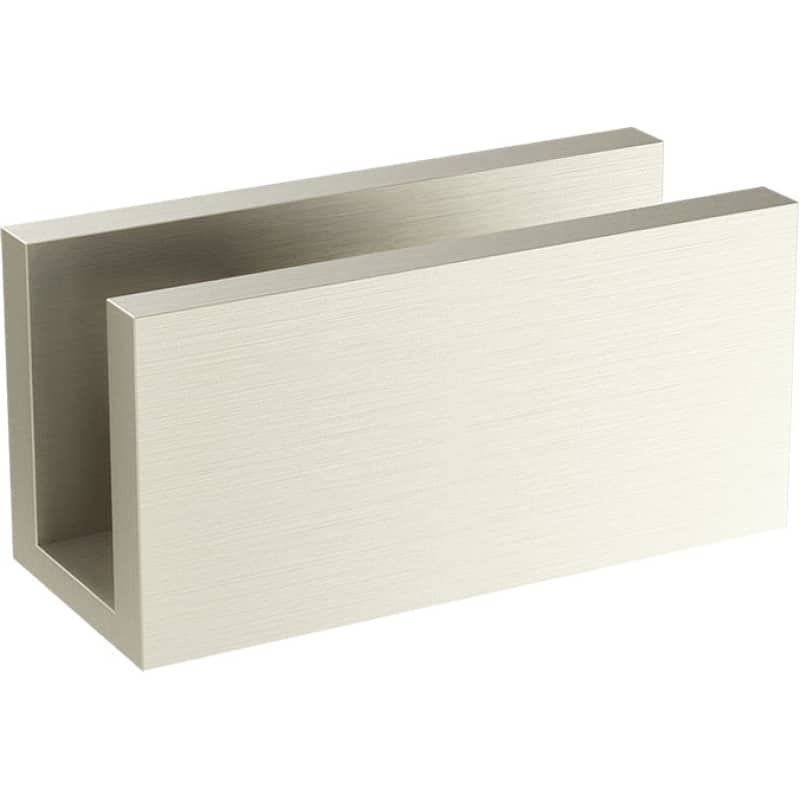 Shower Door Accessories, Fixing Bracket U-Shape - Brushed Nickel