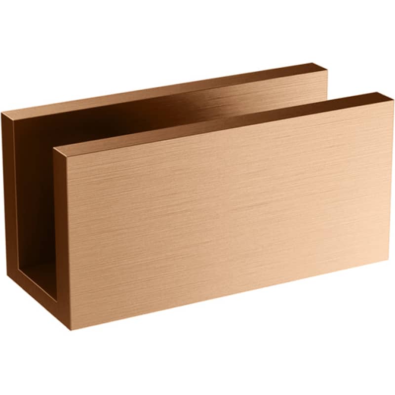 Shower Door Accessories, Fixing Bracket U-Shape - Lustre Bronze