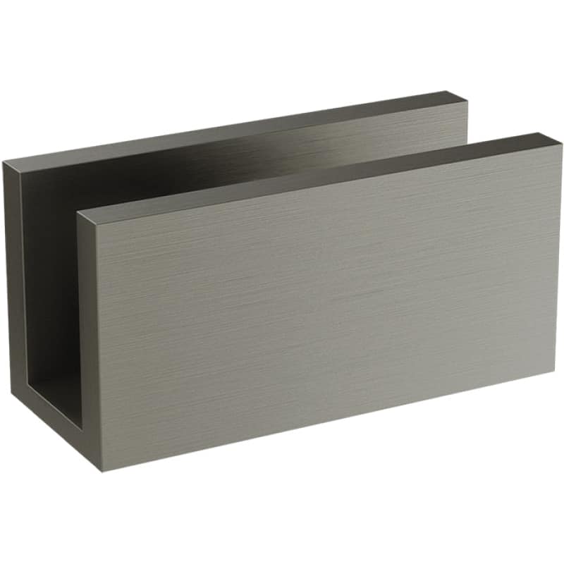 Shower Door Accessories, Fixing Bracket U-Shape - Gun Metal