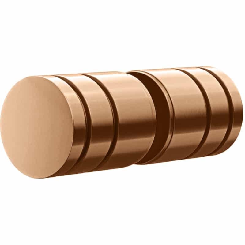 Shower Door Accessories, Round Door Handle - Lustre Bronze