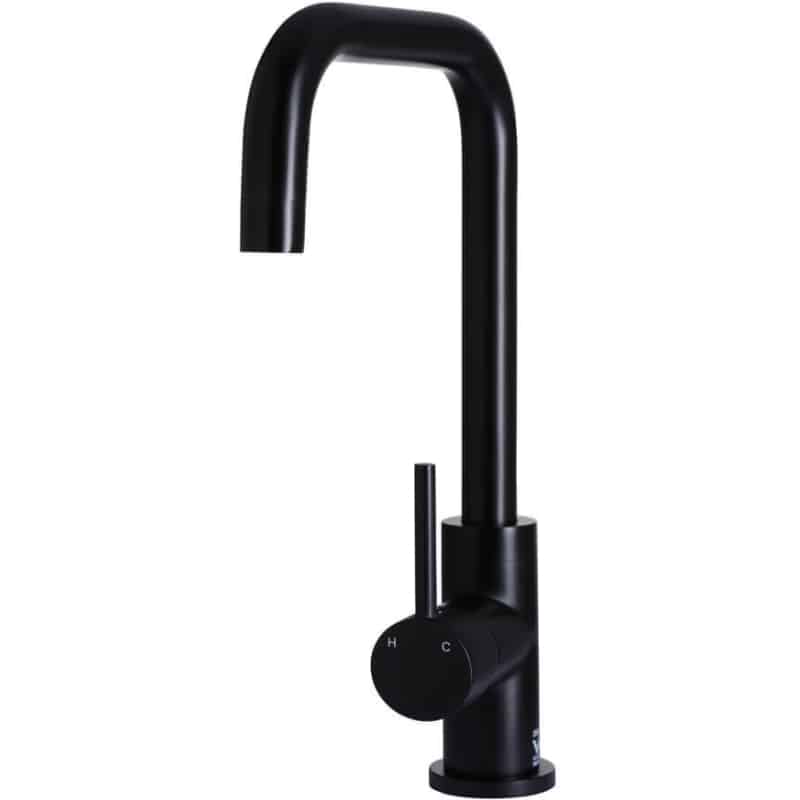 Round Kitchen Mixer Tap - Matte Black