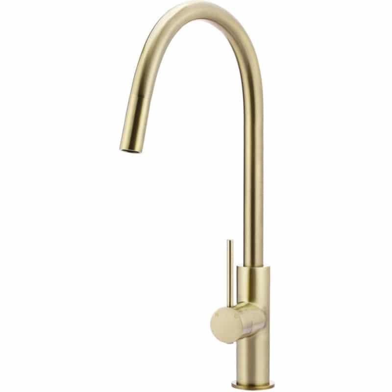 Round Piccola Pull Out Kitchen Mixer Tap - Tiger Bronze
