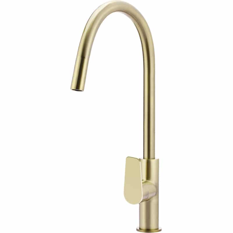 Round Paddle Piccola Pull Out Kitchen Mixer Tap - Tiger Bronze