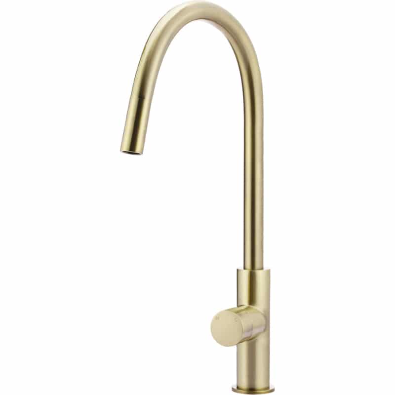 Round Pinless Piccola Pull Out Kitchen Mixer Tap - Tiger Bronze