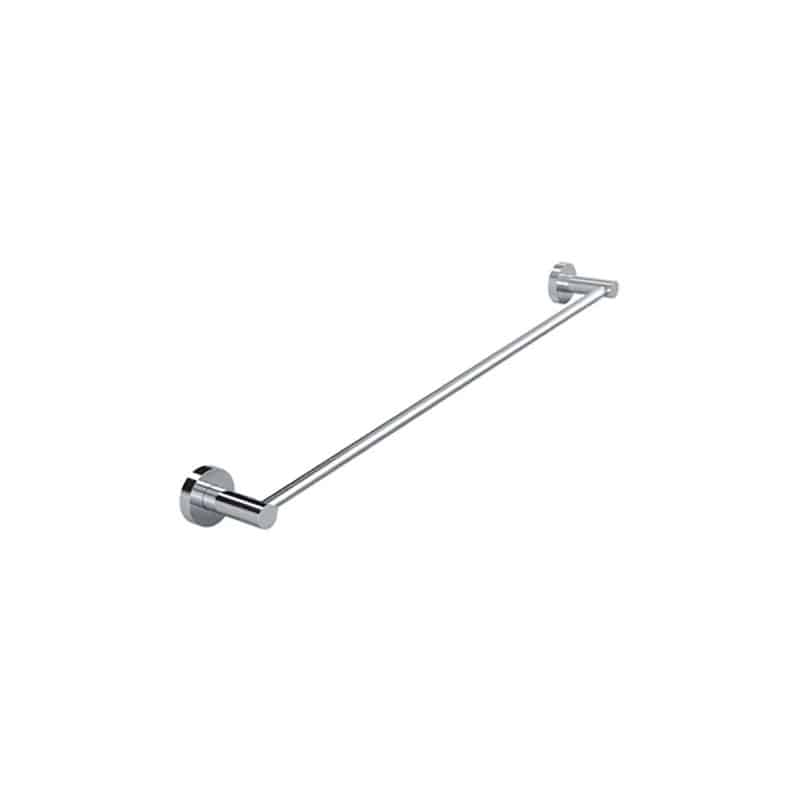 Round Single Towel Rail 600 mm - Chrome