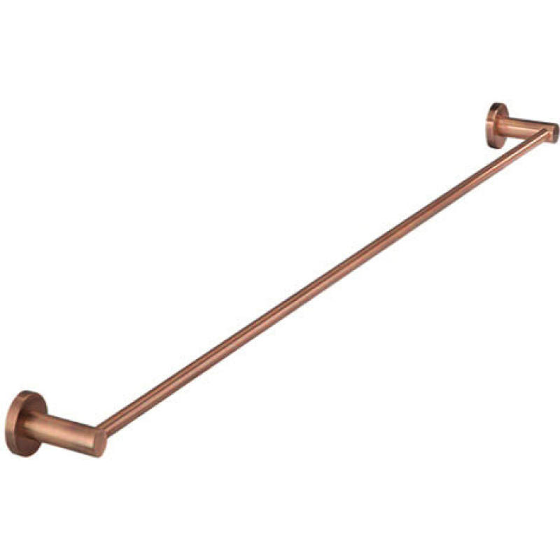 Round Single Towel Rail 600 mm - Lustre Bronze