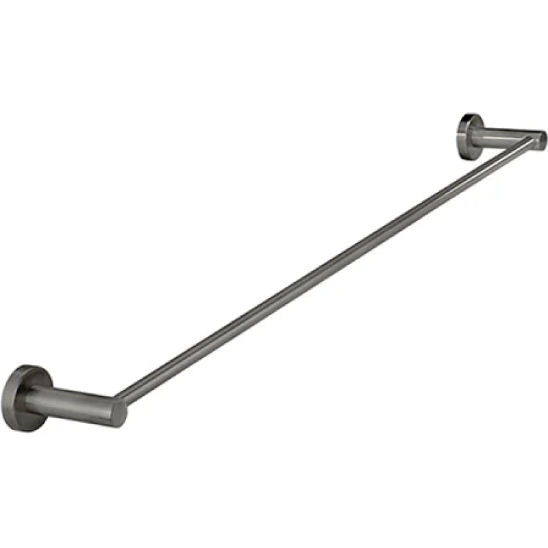 Round Single Towel Rail 600 mm - Gun Metal