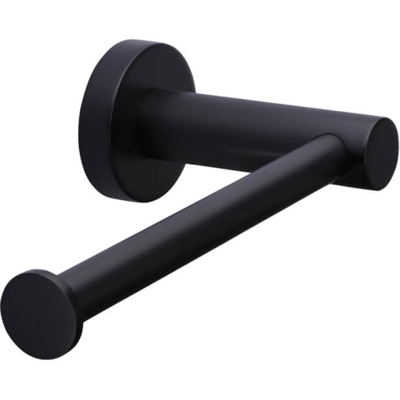 Round Toilet Roll Holder - Matte Black