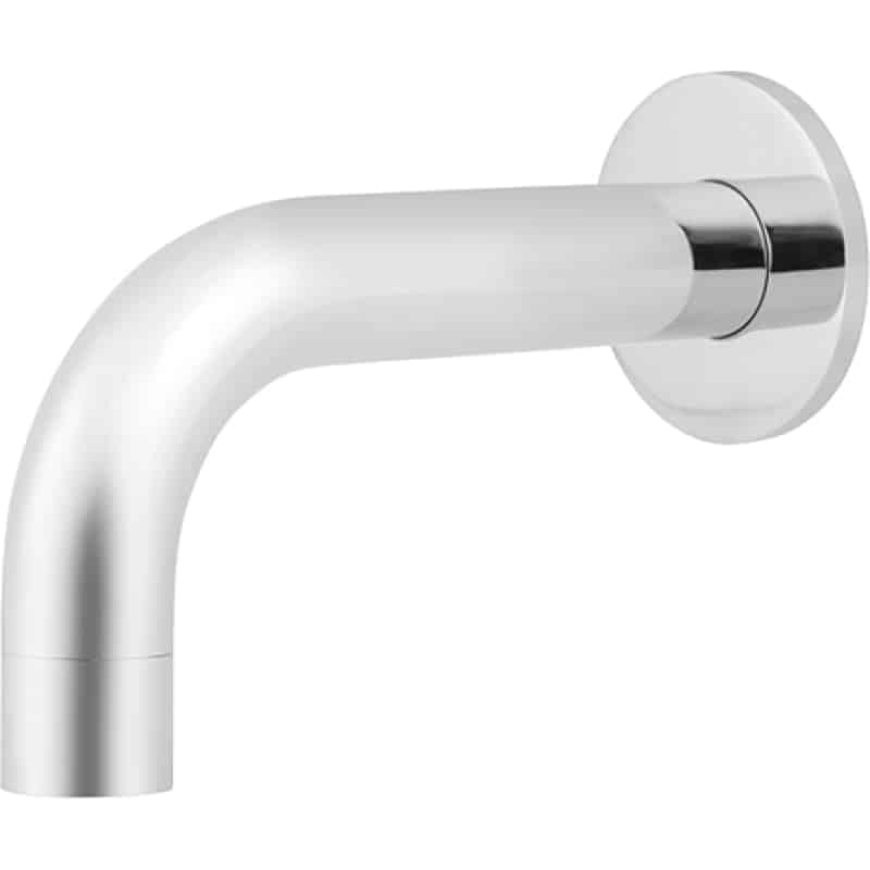 Round Curved Basin Spout 130 mm - Chrome