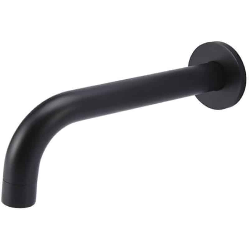 Round Curved Bath Spout - Matte Black